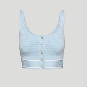 Aritzia Babaton Sculpt Knot Button Tank